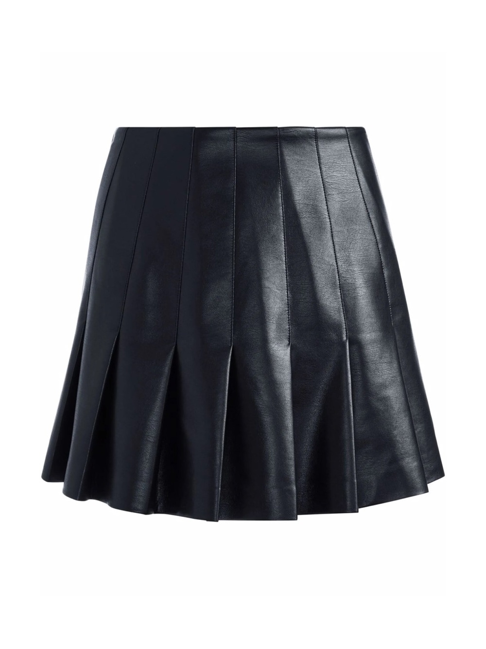 alice + olivia Carter faux leather pleated skirt